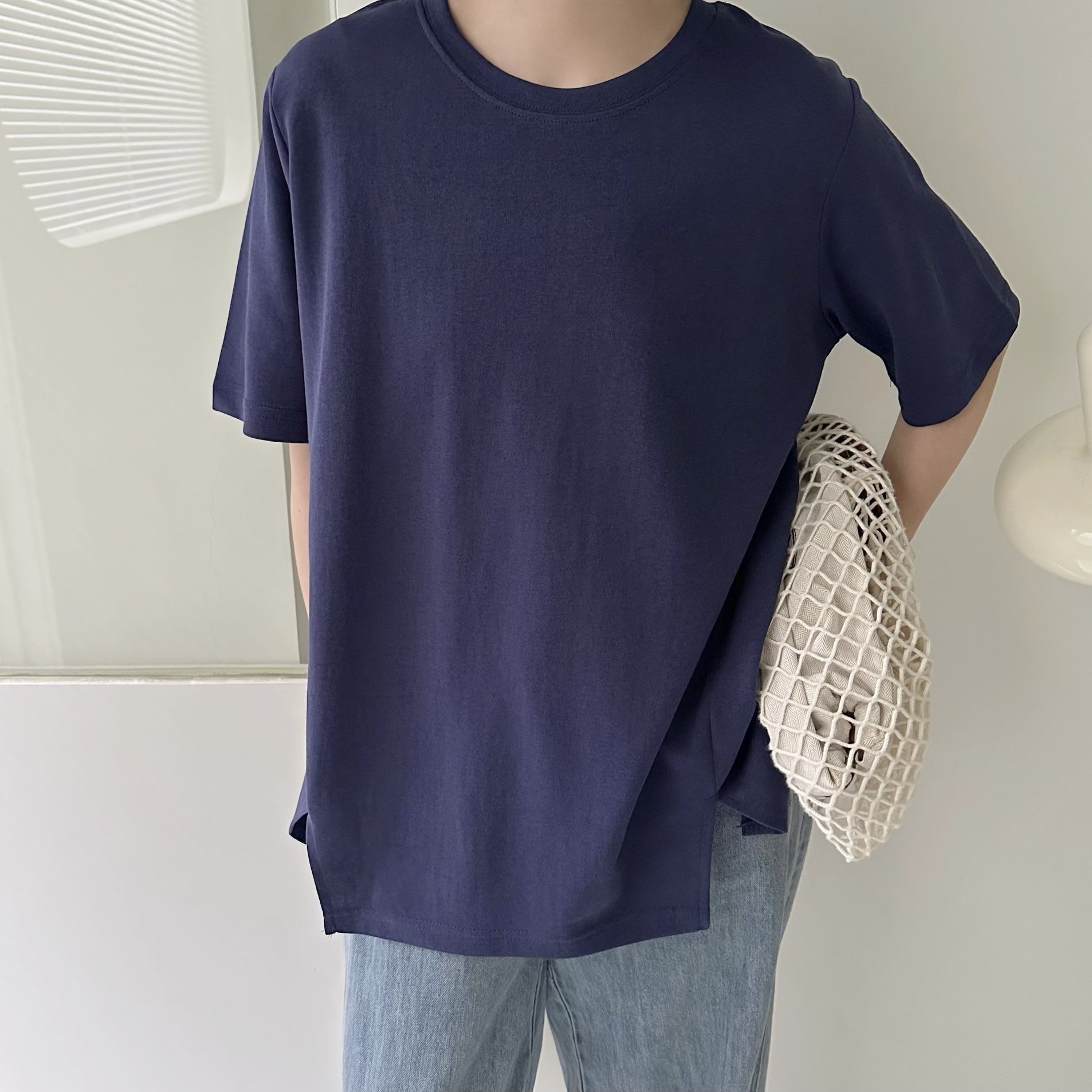 【BONNIE】多色～腳開叉短袖TOP