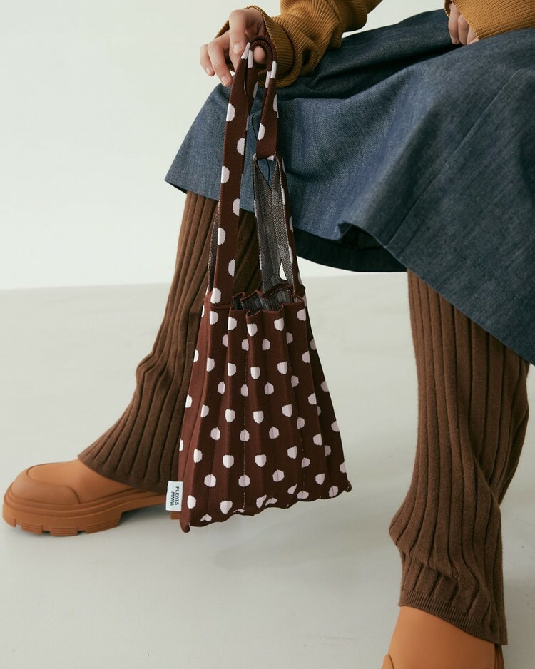 PLEATSMAMA Mini Shoulder DOT 波點紋百摺袋