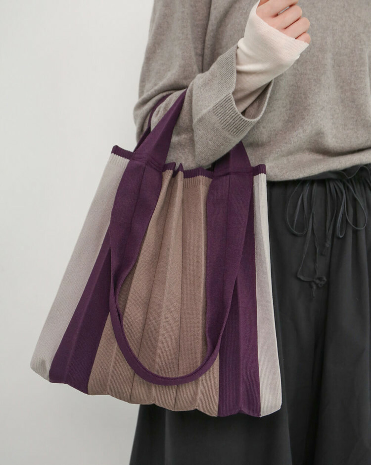 PLEATSMAMA 2 WAY SHOPPER BAG VERTICAL