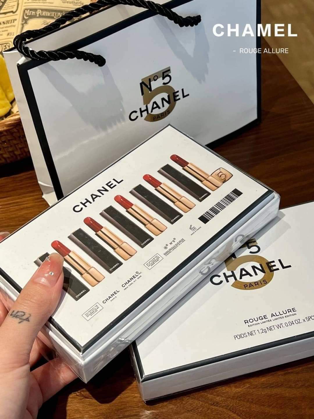 CHANEL N5號唇膏五件套