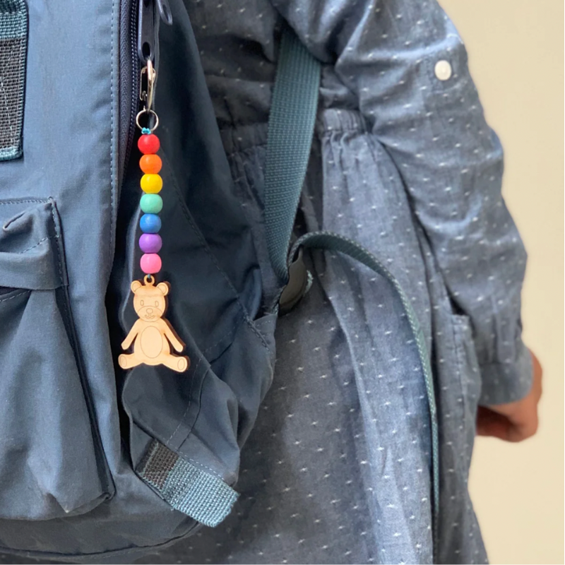 泰迪熊-紙袋 | DIY串珠鑰匙圈