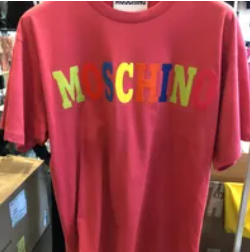 [S] MOSCHINO COLORFUL LOGO S/S T-SHIRT,FUCHSIA, ET07130541-2206 (SM586)
