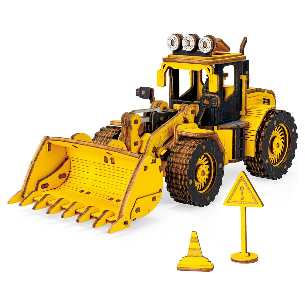 《 Robotime 》 立體木製組裝模型 推土機 TG509K