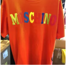 [S] MOSCHINO COLORFUL LOGO S/S T-SHIRT,ORANGE, 221ET071305412125 (SM587)