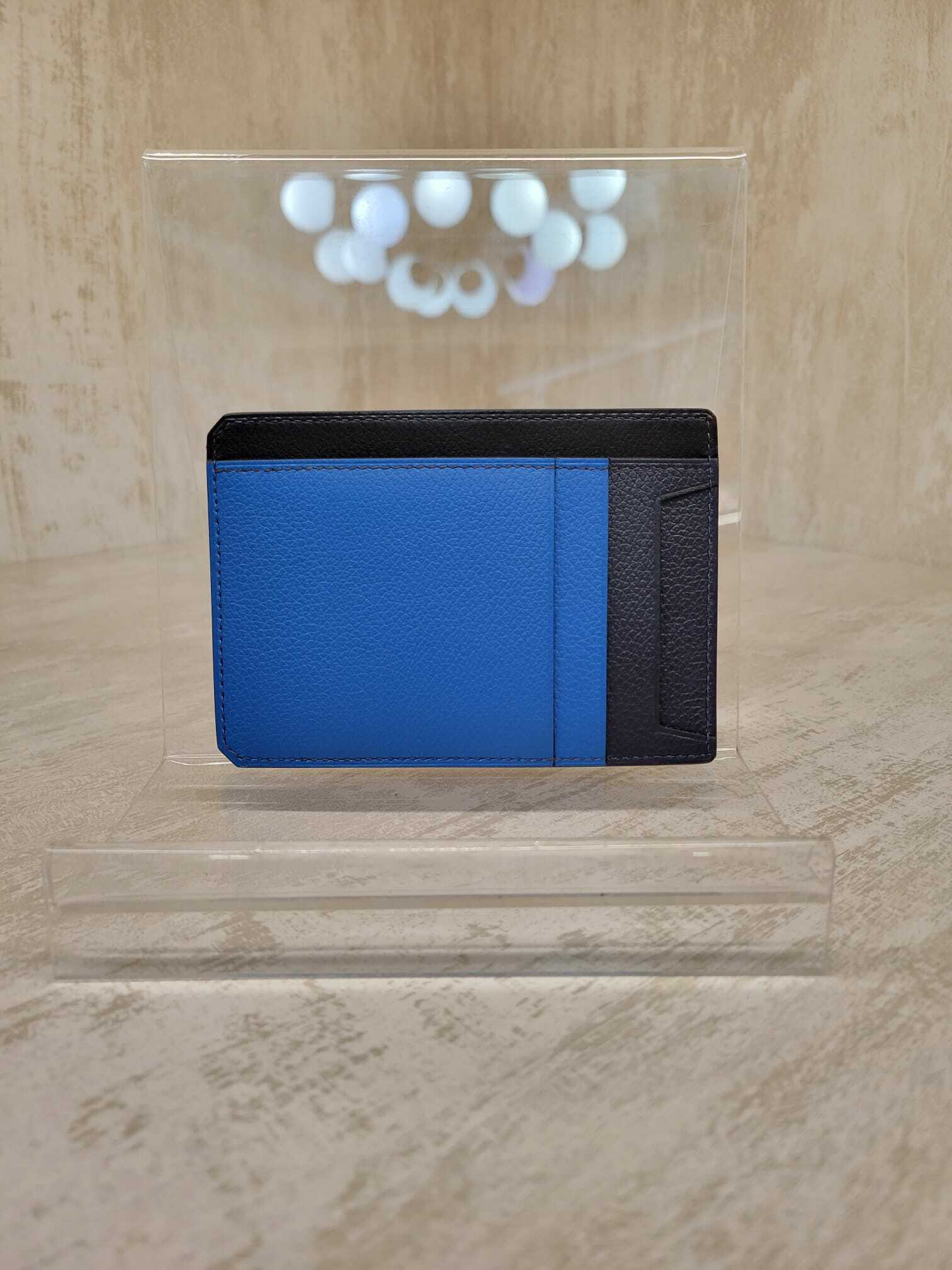 Hermes P-Cartes city 8cc Noir/bleu nuit/bleu zellige