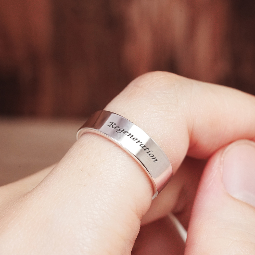 經典銀戒 5mm寬版 925純銀戒指 刻字戒指 客製化訂製 男戒 女戒 中性戒指