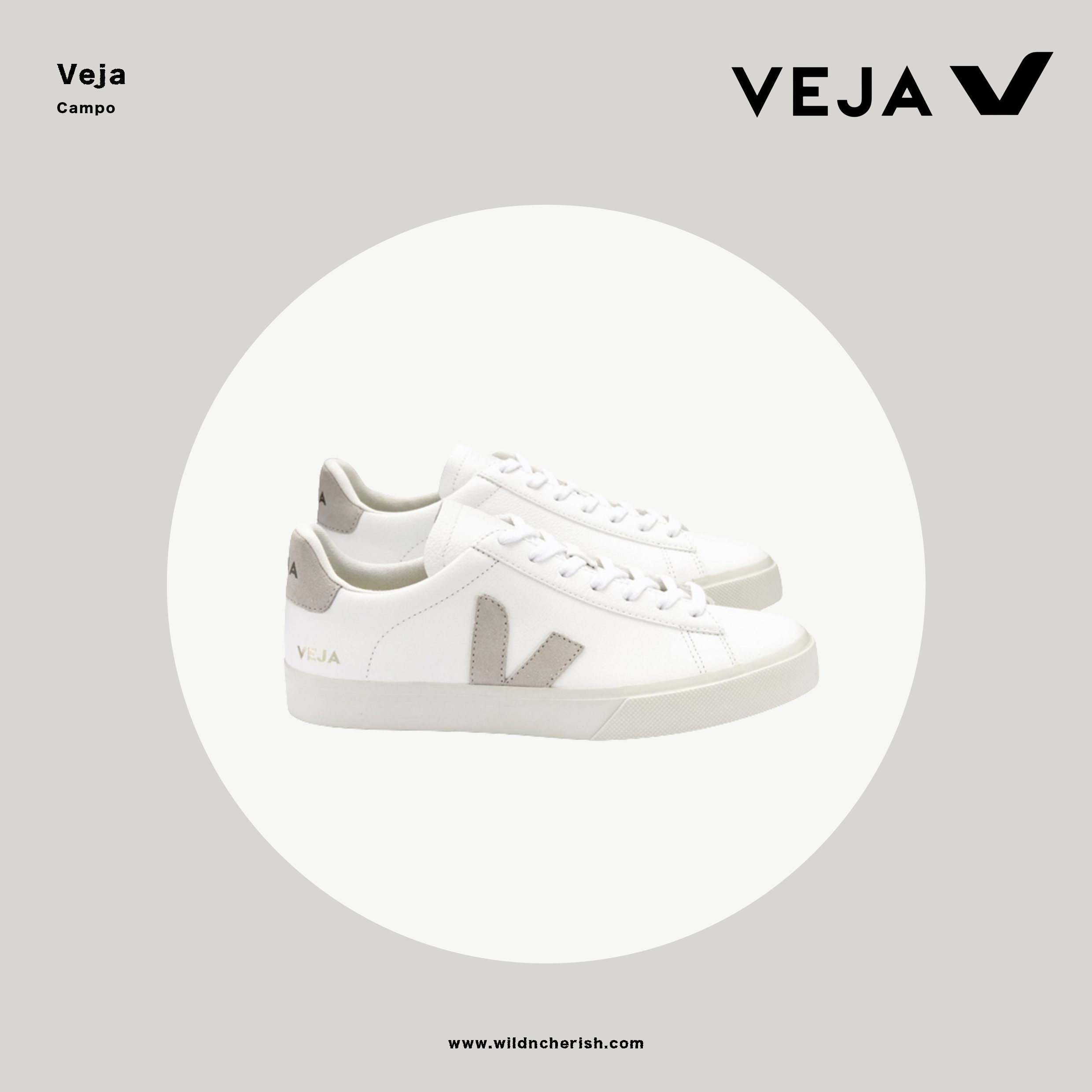 預訂 | Veja Campo Chromefree Leather 淺灰色