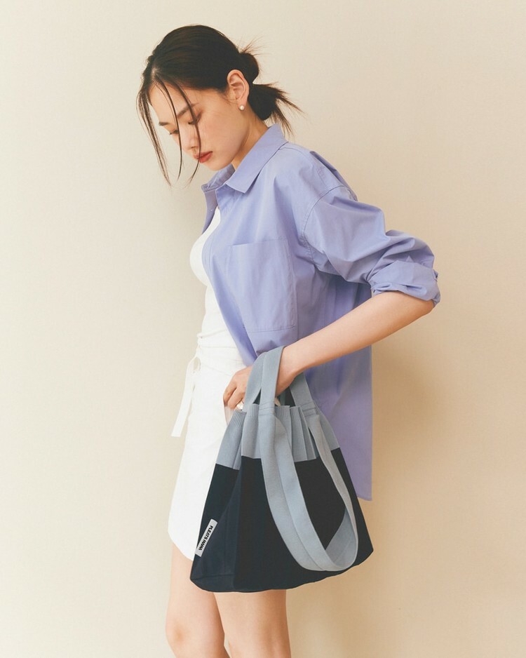 PLEATSMAMA 2 WAY SHOPPER BAG HORIZONTAL