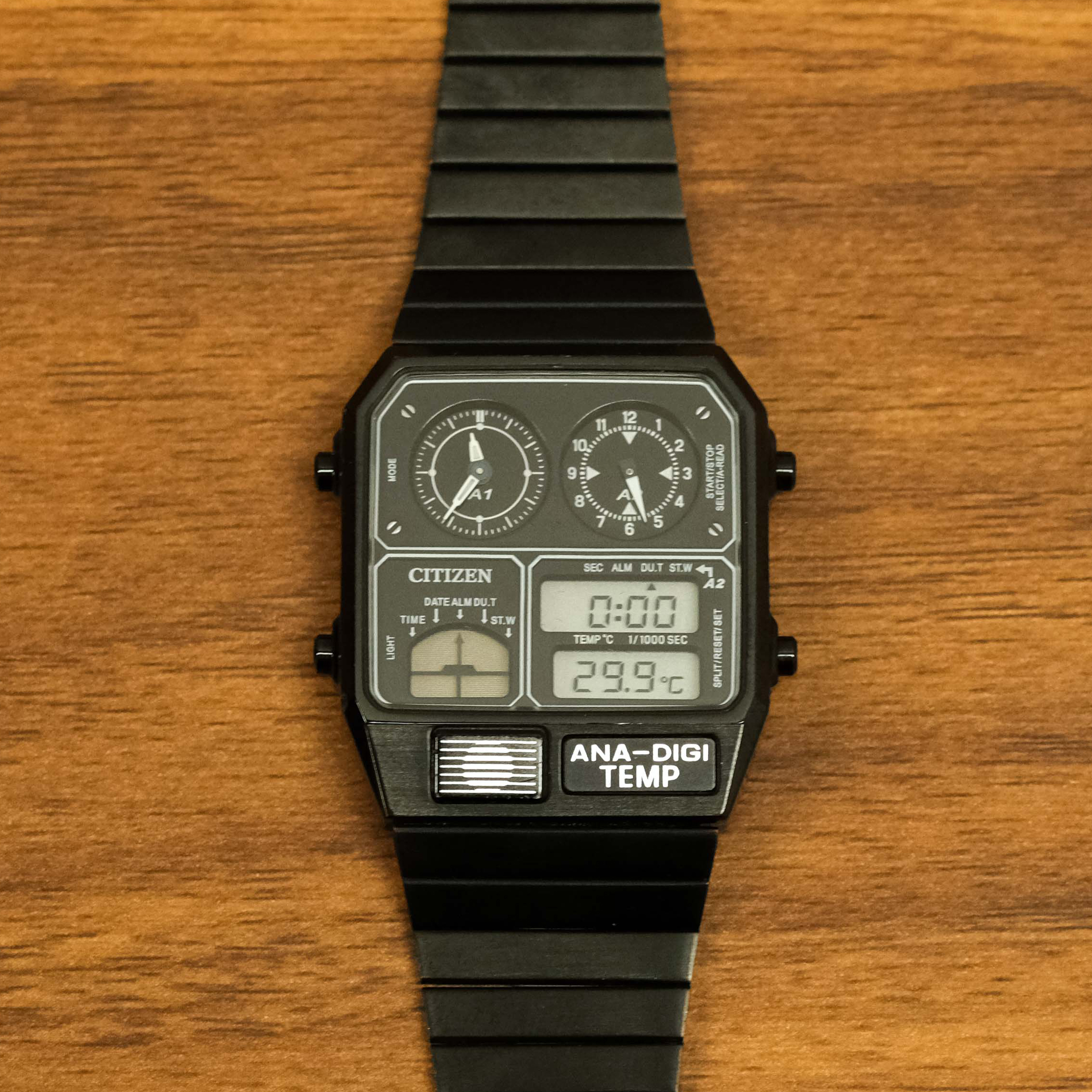 Citizen Ana Digi Temp Stainless Steel Band Watch