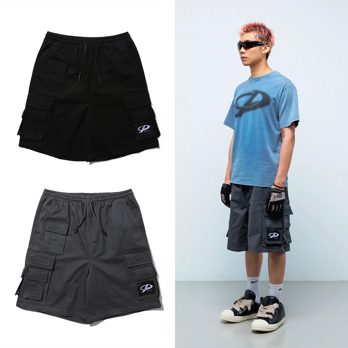 OPO DESIGN CARGO POCKET SHORTS 寬版多口袋工裝短褲