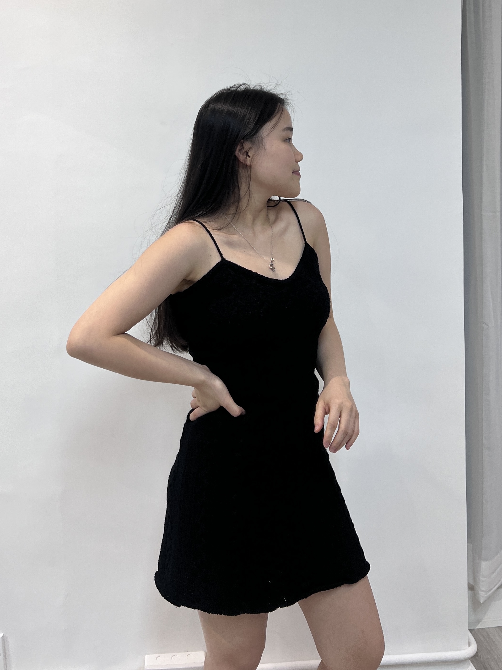 (Premium) 幼帶針織顯瘦連身裙