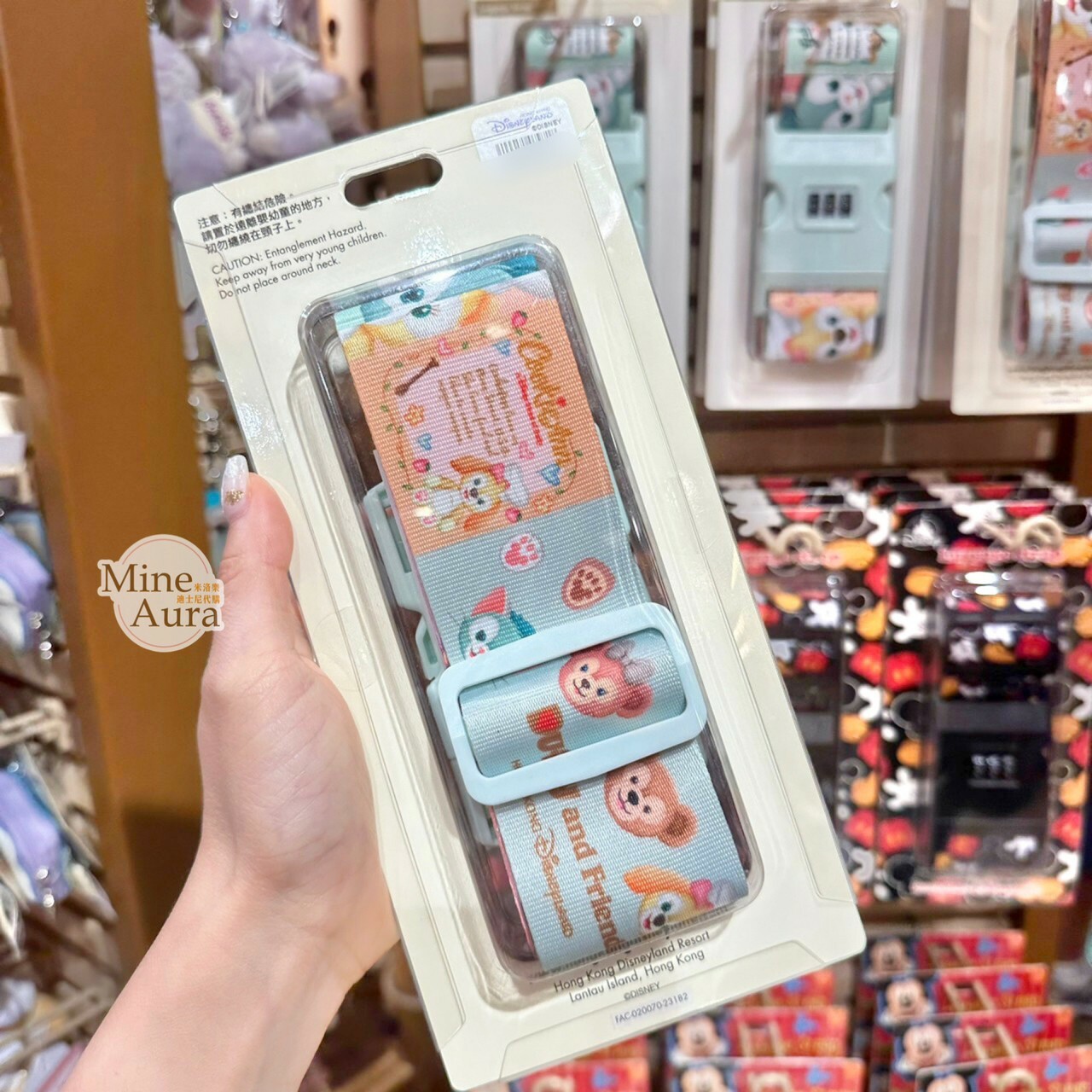 (現貨) 達菲 Duffy 與好友們 圖案 密碼鎖 行李束帶 D&F達菲系列 -香港迪士尼樂園