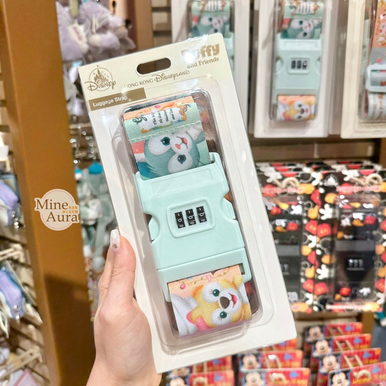 (現貨) 達菲 Duffy 與好友們 圖案 密碼鎖 行李束帶 D&F達菲系列 -香港迪士尼樂園