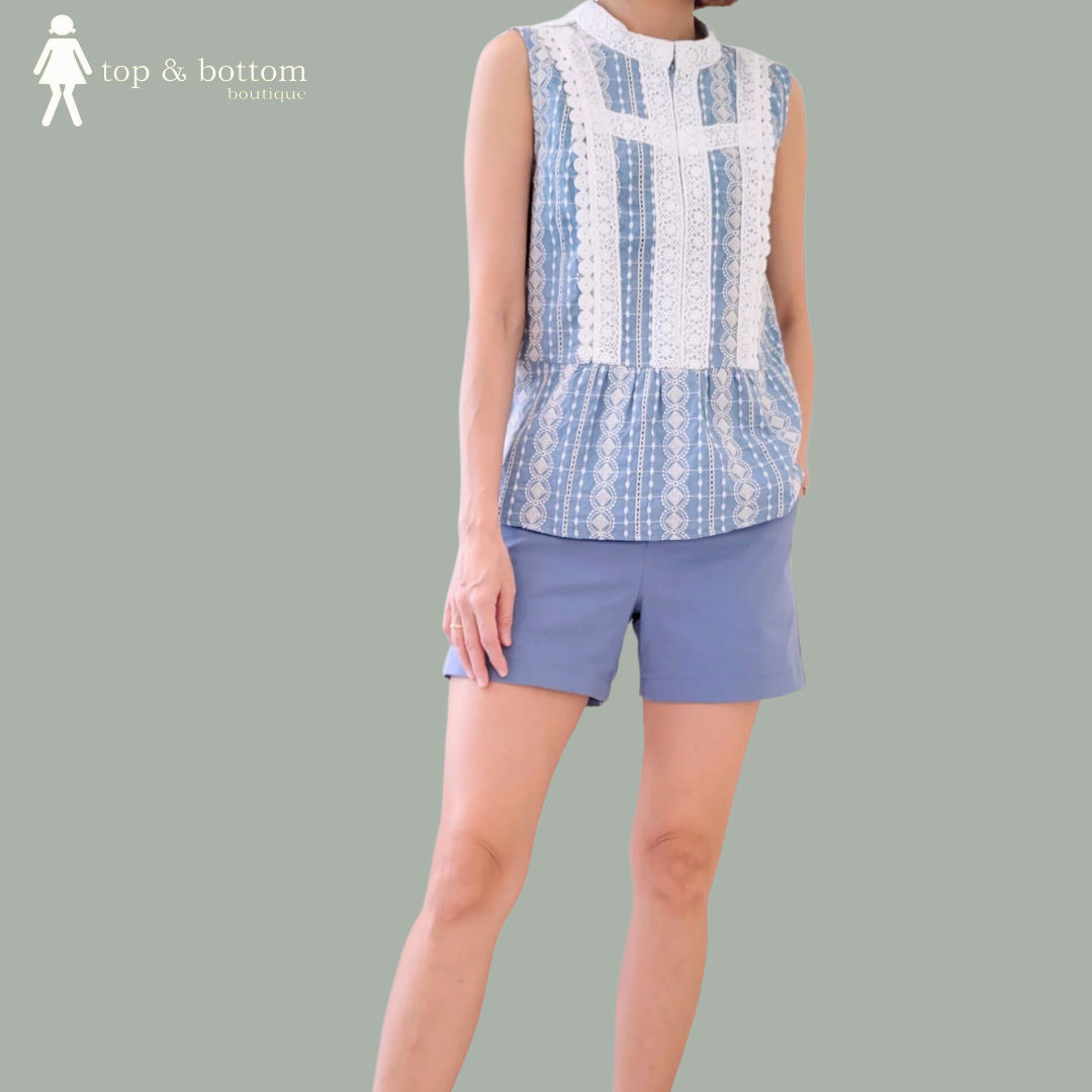 EMBROIDERED PEPLUM BLOUSE