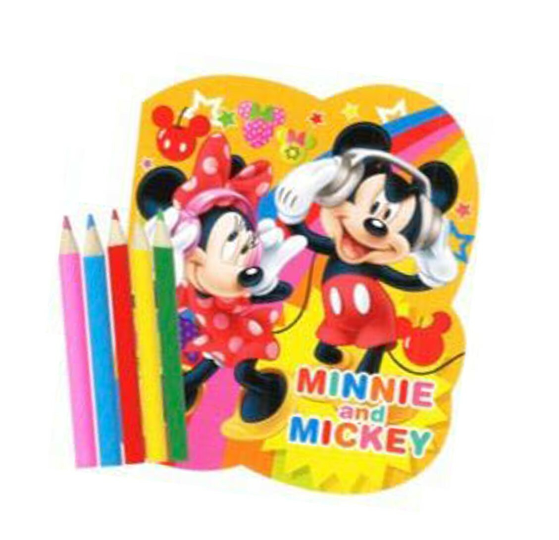 迪士尼米奇 - 填色簿連顏色筆-米奇米妮(日本直送)