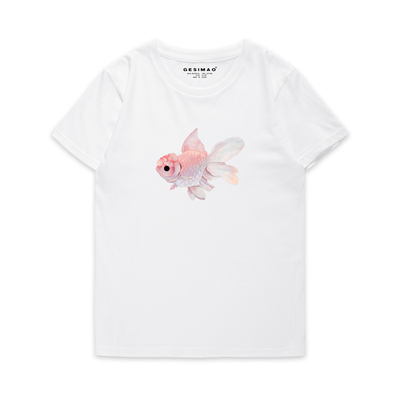 清新粉色金魚短袖TEE