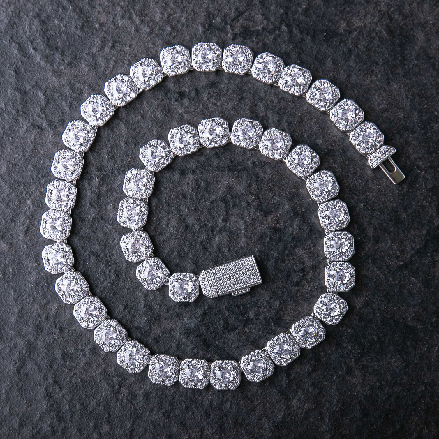 10mm滿鑲冰糖梅花項鍊