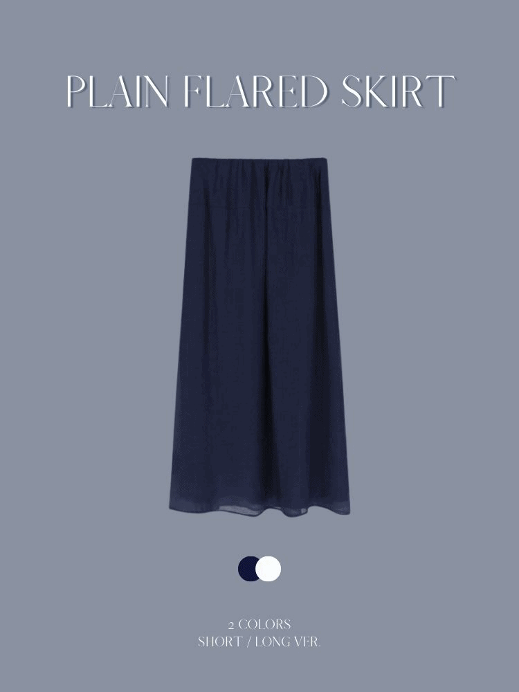 Plain Flared Skirt