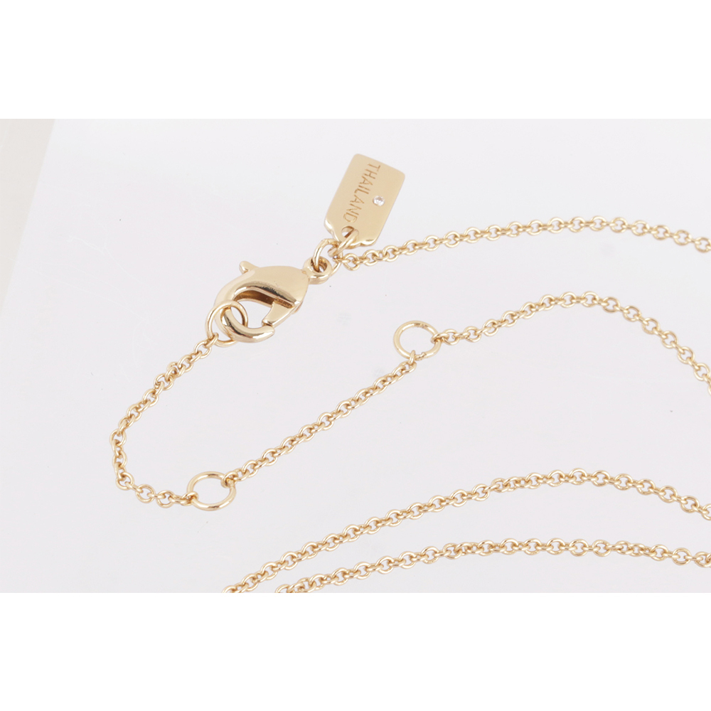 【COACH】C Logo/琺瑯/玻璃水鑽三圓環項鍊(金色/白色) CI905 GDWT