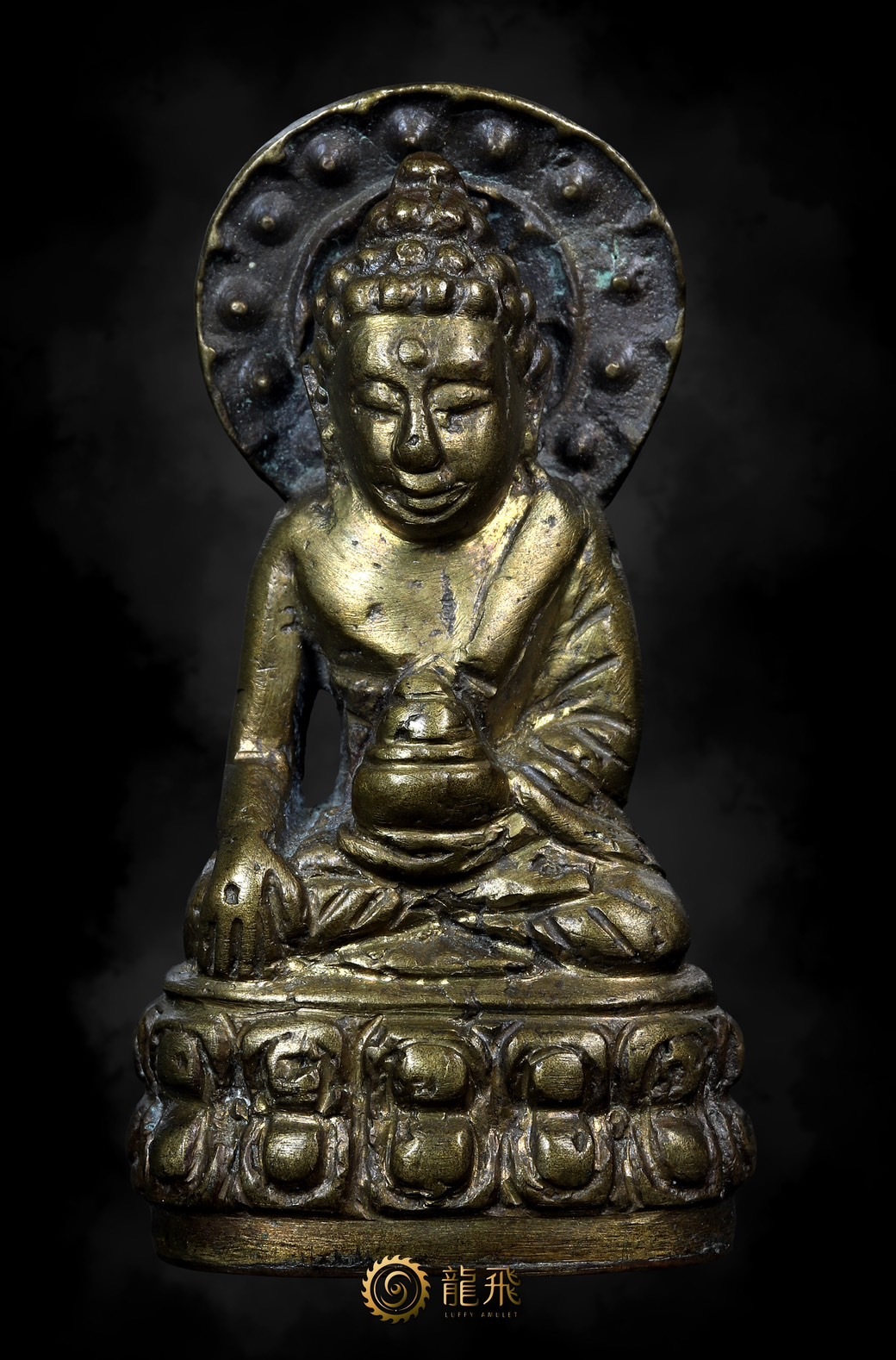 全泰第一雷擊藥師佛極稀有大模美品—龍波耿瓦當佛歷2480年