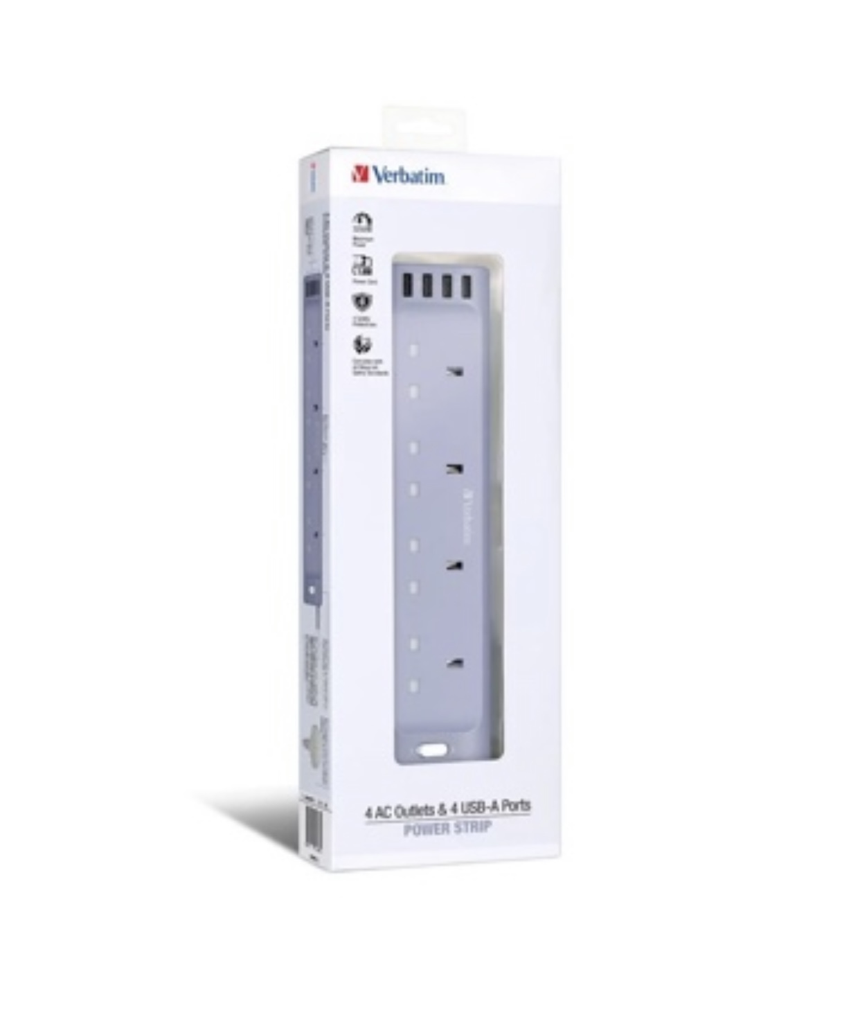 Verbatim 4 AC Outlets & 4 USB-A Ports 拖板