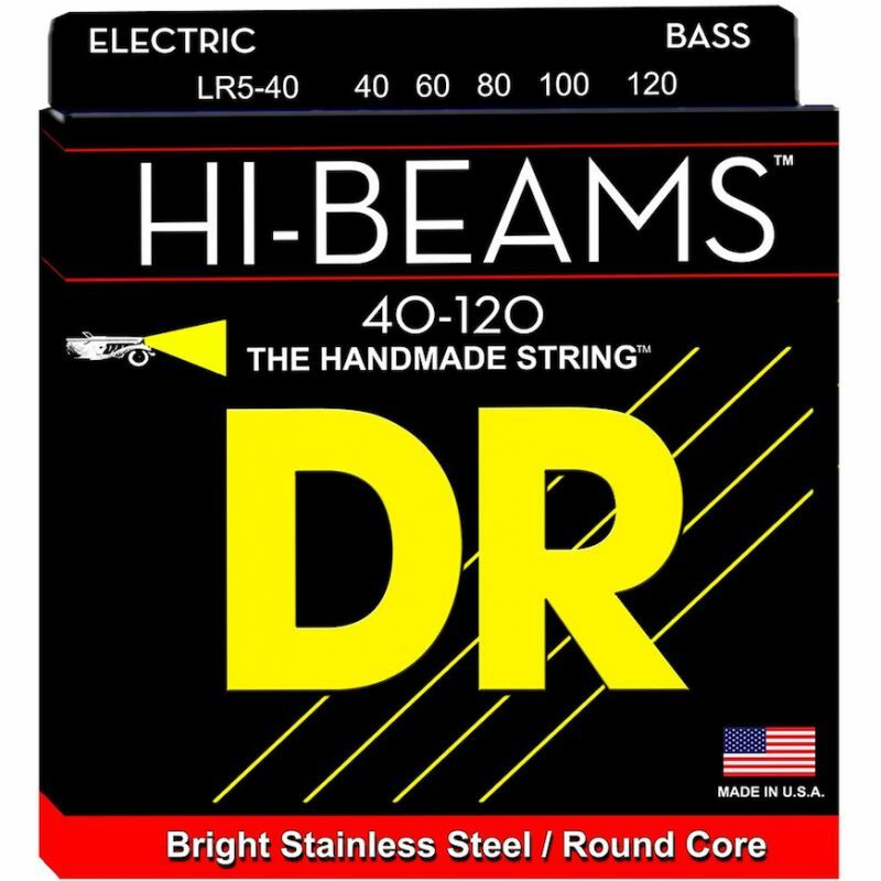 DR HI-BEAMS LR5-40 不鏽鋼纏繞 貝斯弦 五弦 40-120