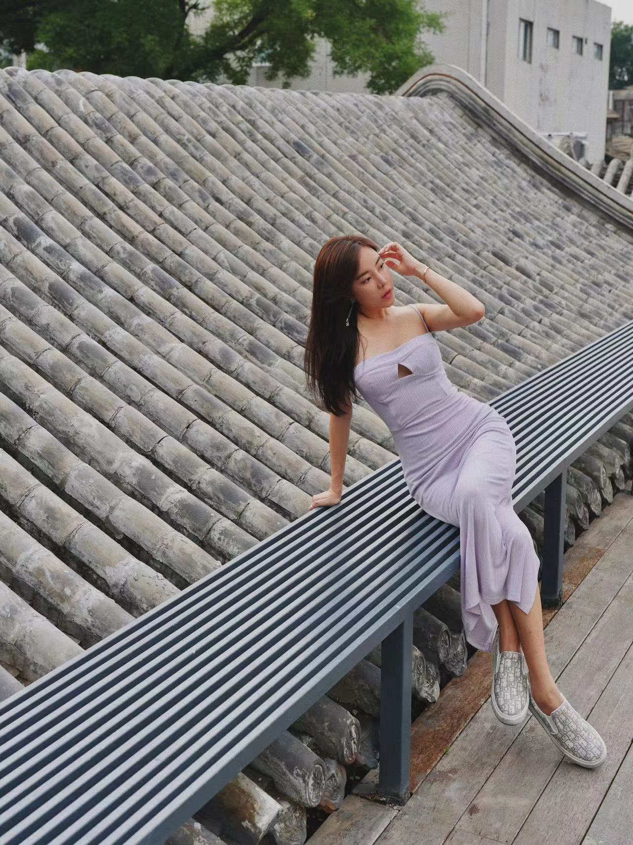 Elegance 窈窕淑女 細肩修身長洋裝