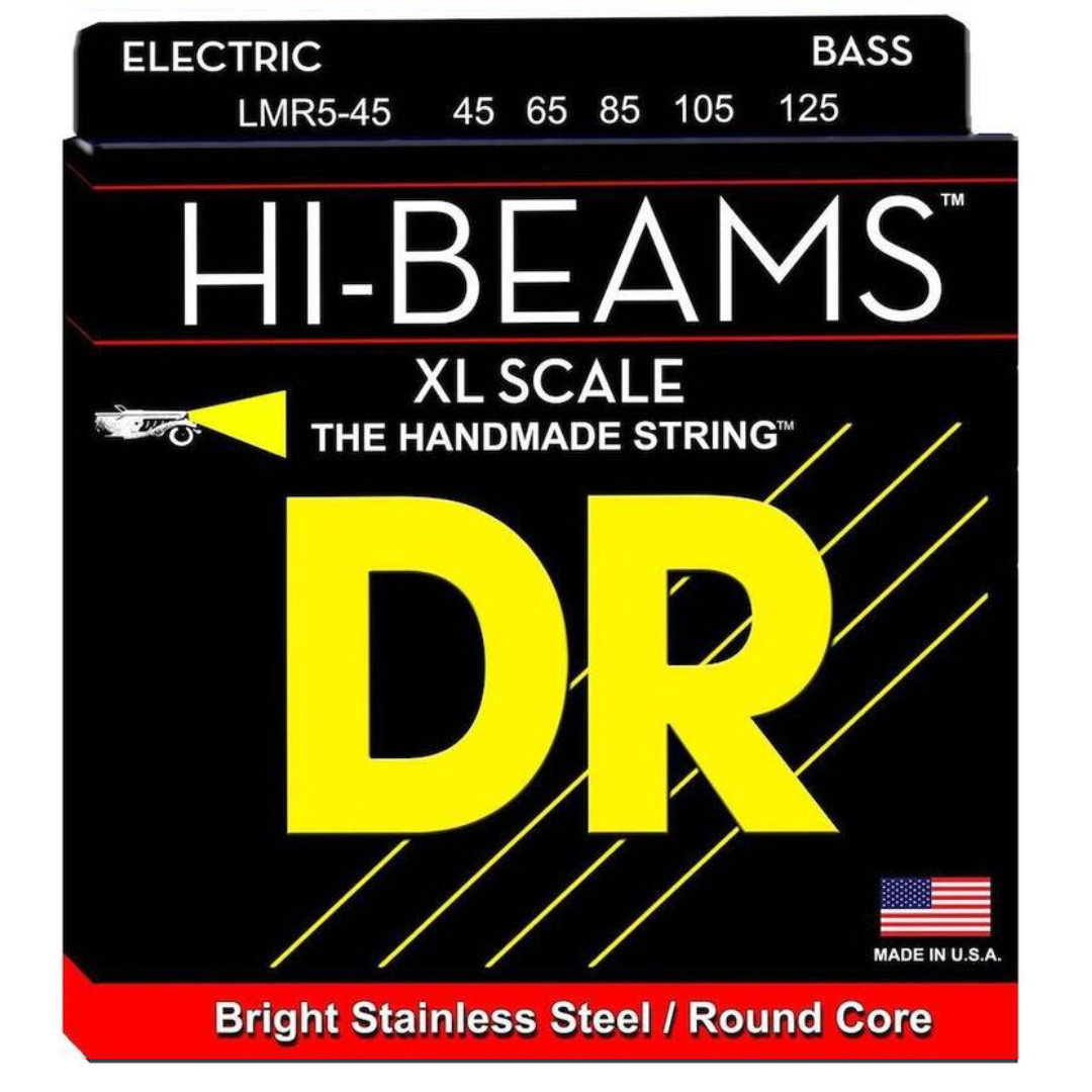 DR HI-BEAMS LMR5-45 不鏽鋼纏繞 貝斯弦 五弦 45-125