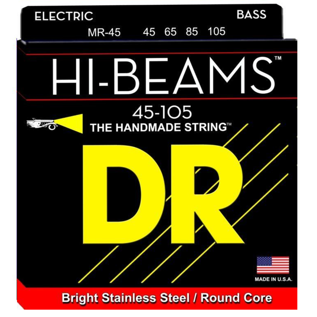 DR HI-BEAMS MR-45 不鏽鋼纏繞 貝斯弦 四弦 45-105