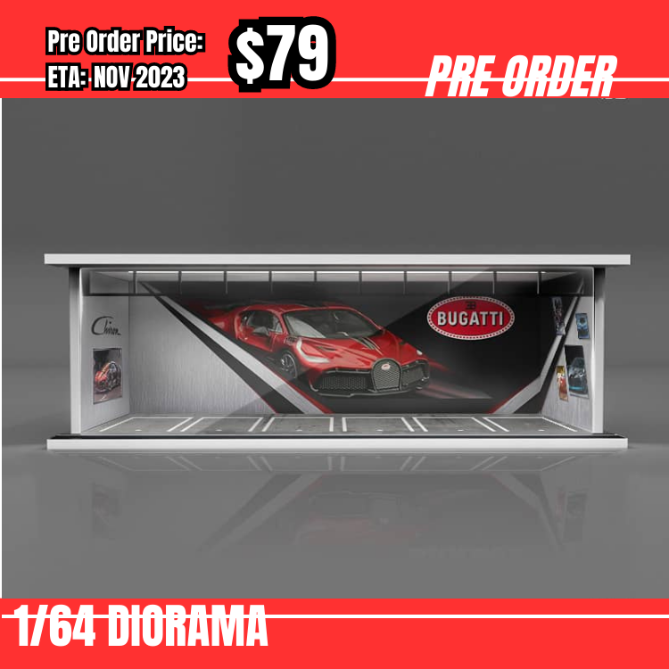 PO-$79 * MoreArt * 1:64 Parking Lot Diorama Bugatti [15/08]