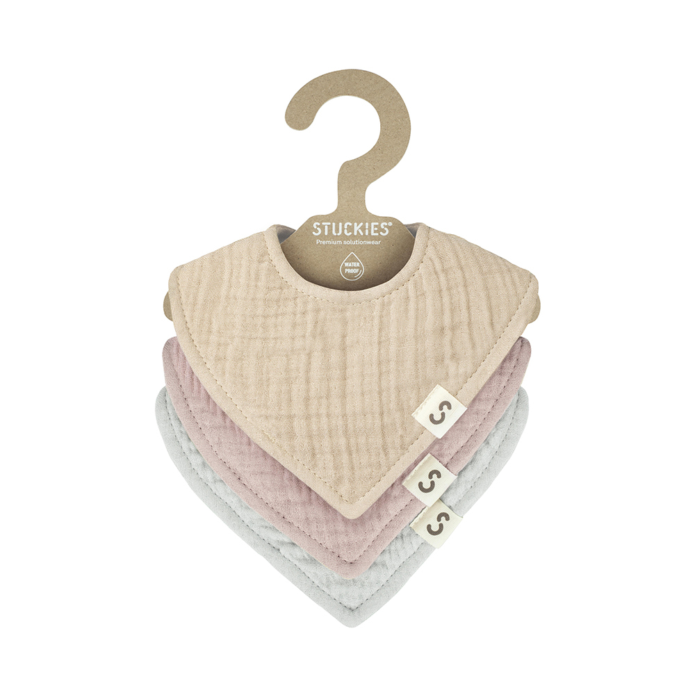 STUCKIES 圍兜三件組-Dove