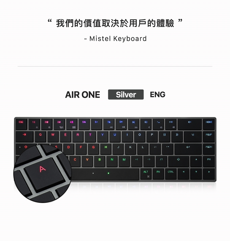 MISTEL AIRONE シルバー タクタイル Cherry ULPキー Mistel 販売終了：AIRONE（英語配列） キーボード - 株式会社