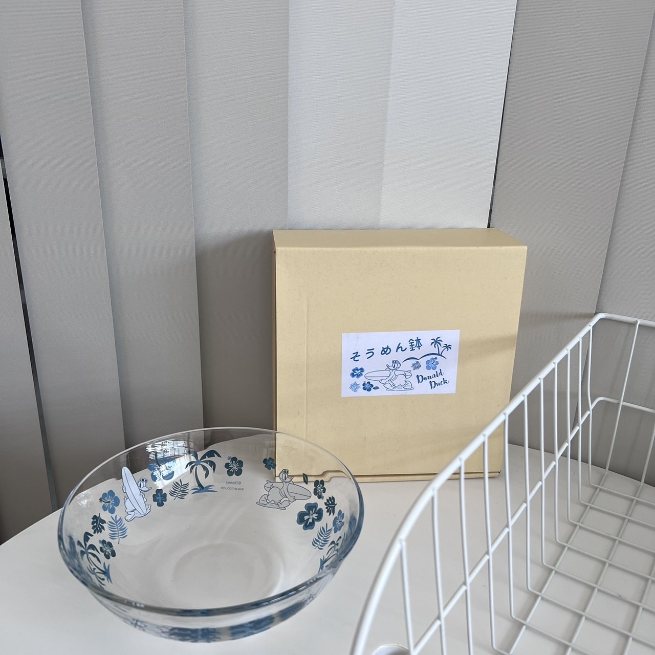 【現貨】迪士尼夏日海灘 史迪奇 唐老鴨 玻璃碗 日本製