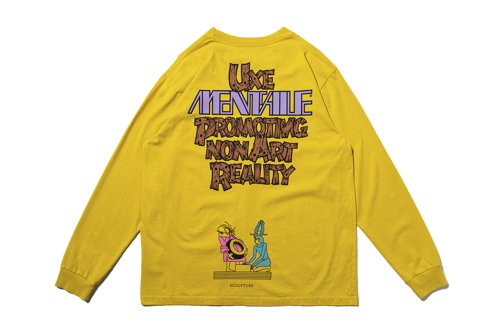 Uxe Mentale "ARTE POVERA MUNDO L/S TEE"  (Mustard)
