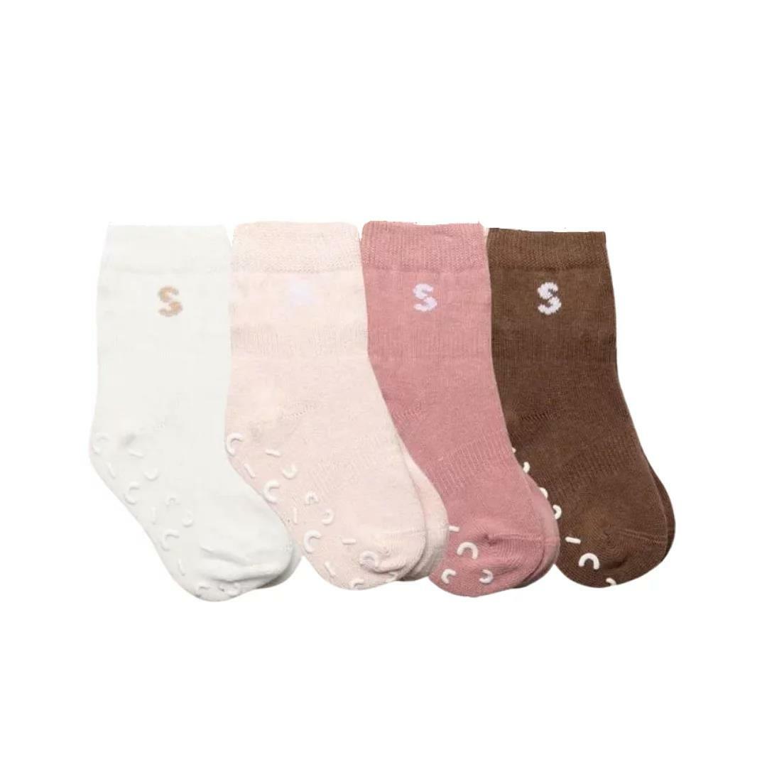 STUCKIES 防滑襪四入套組-玫瑰花園