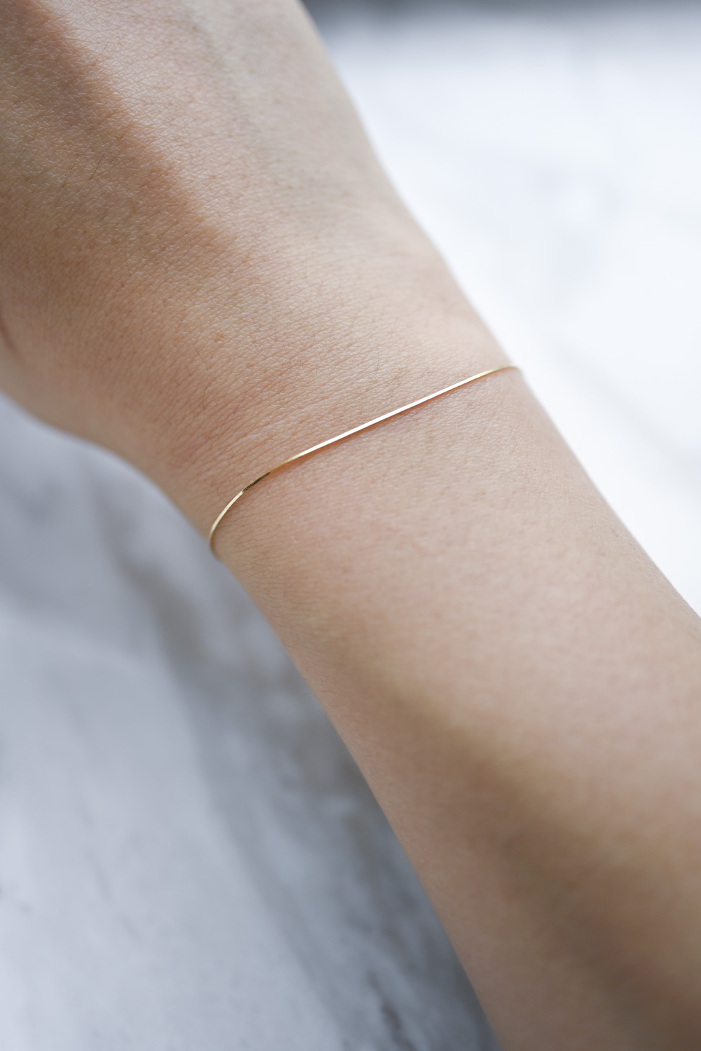 18K Extra Thin Snake Chain Bracelet
