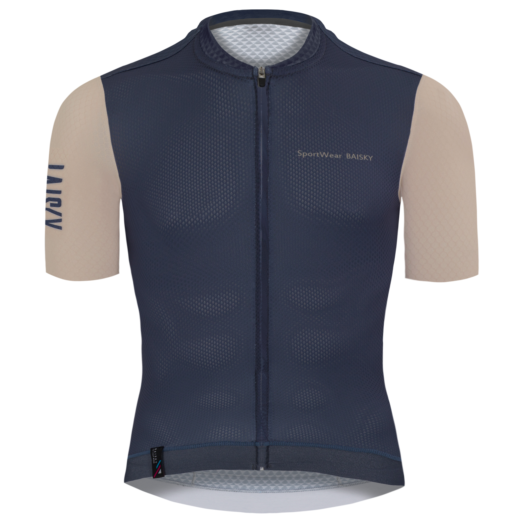 男款空力短車衣 對比 灰藍