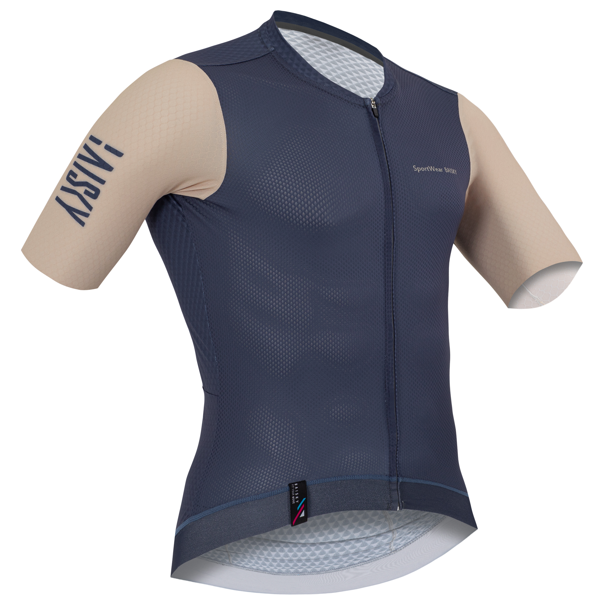 男款空力短車衣 對比 灰藍