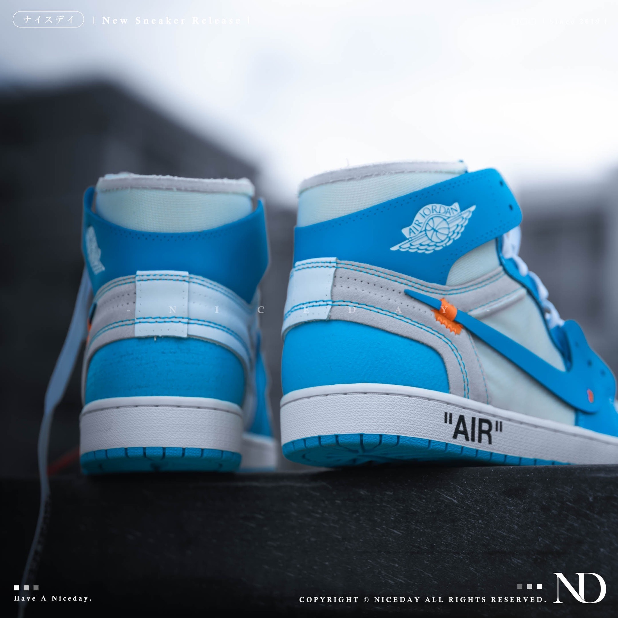 NICEDAY 代購Off-White x Air Jordan 1 Retro High UNC 北卡藍