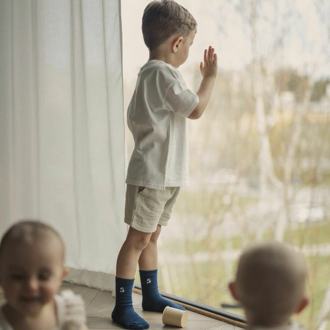 STUCKIES 防滑襪四入套組-海景浪花