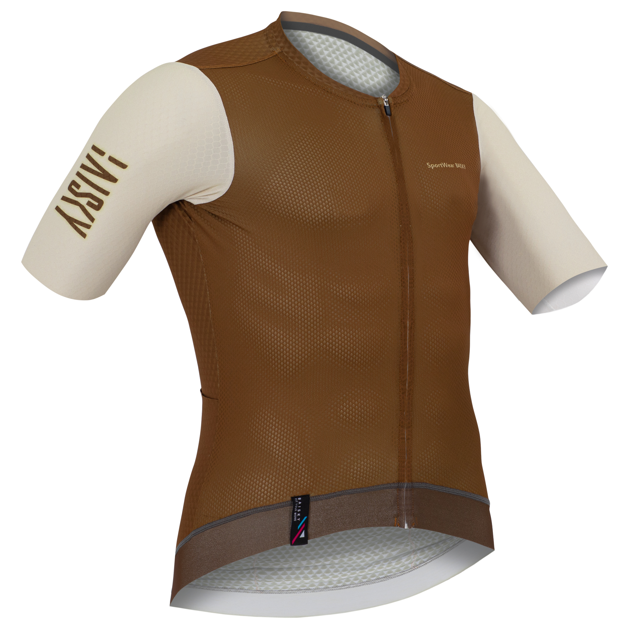 男款空力短車衣 對比 深褐