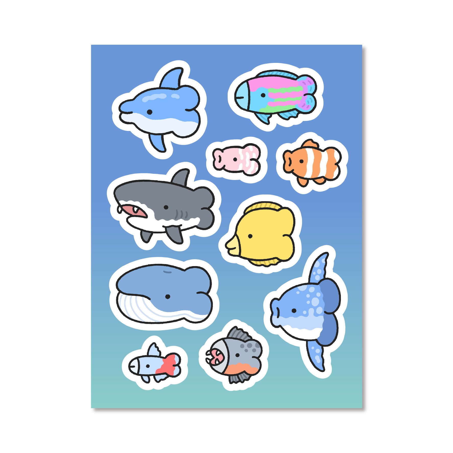 Lanparman｜絕版｜貼紙｜屌魚圖鑑