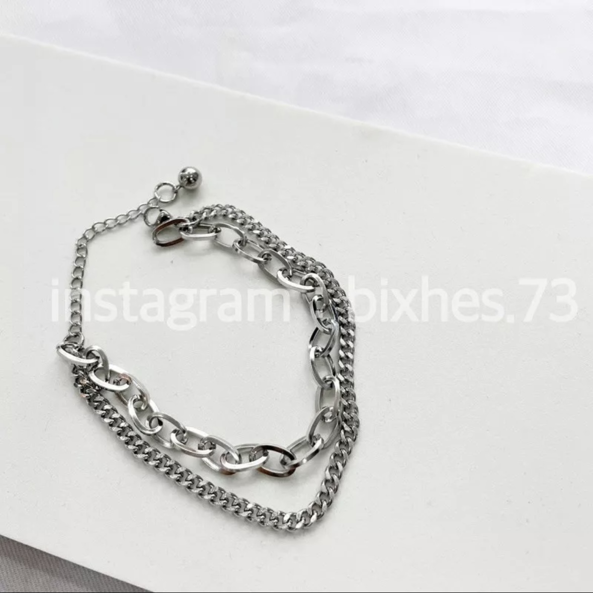 雙層拼接鏈條手環(K00038)