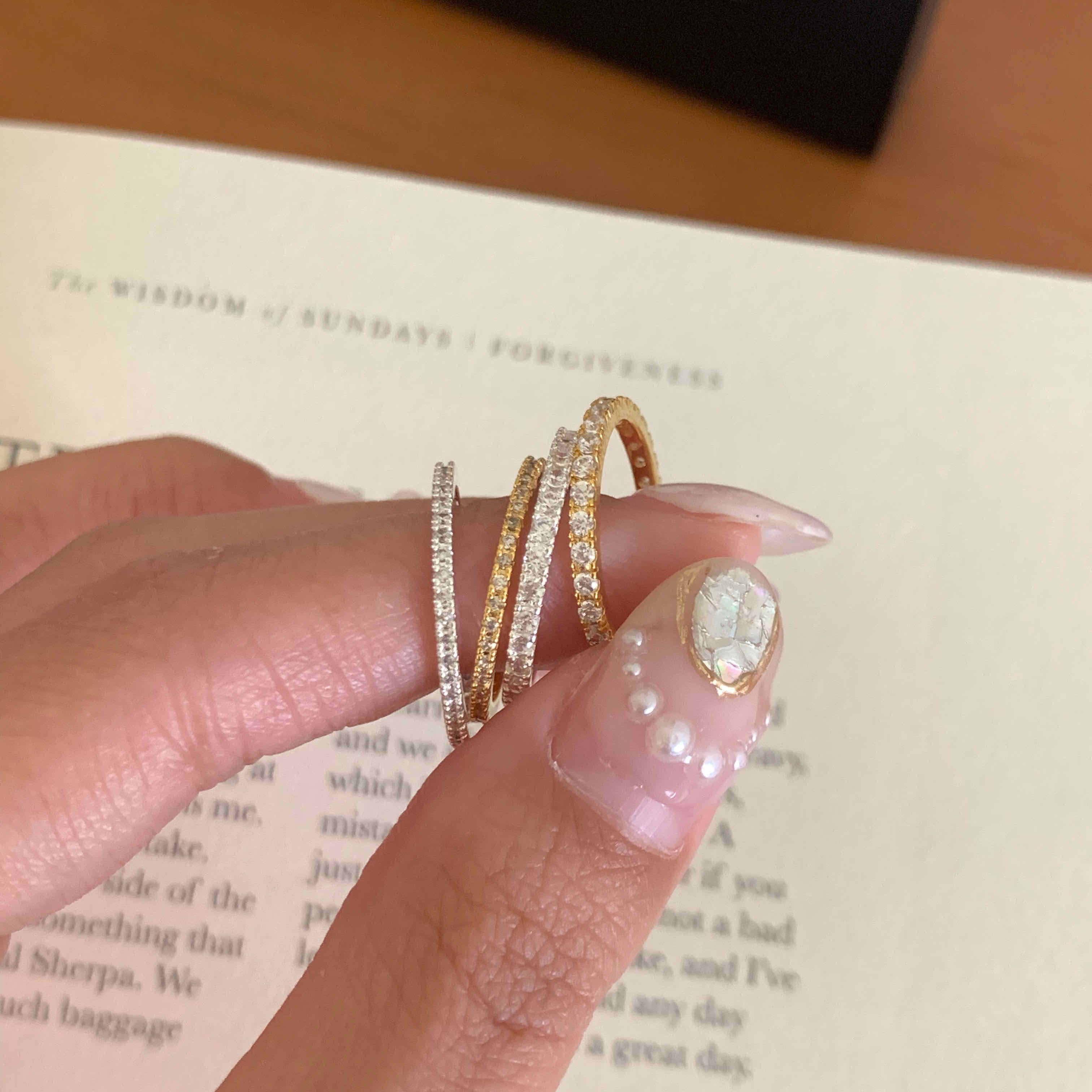 🇰🇷經典推薦！925 silver 排鑽戒指｜2 color