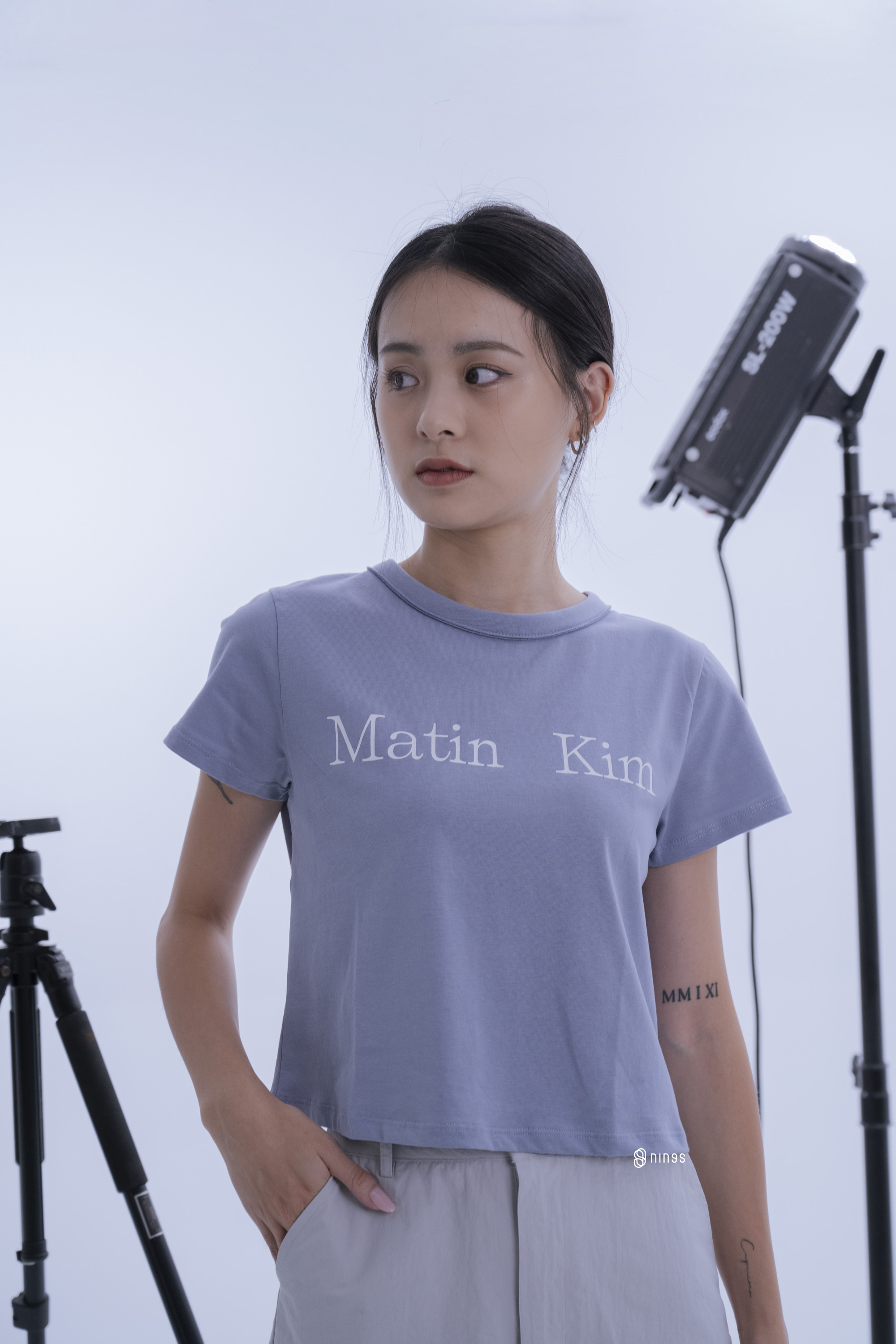 【零碼】MATIN KIM LOGO CROP TEE 經典款 短版 MK2335TS041