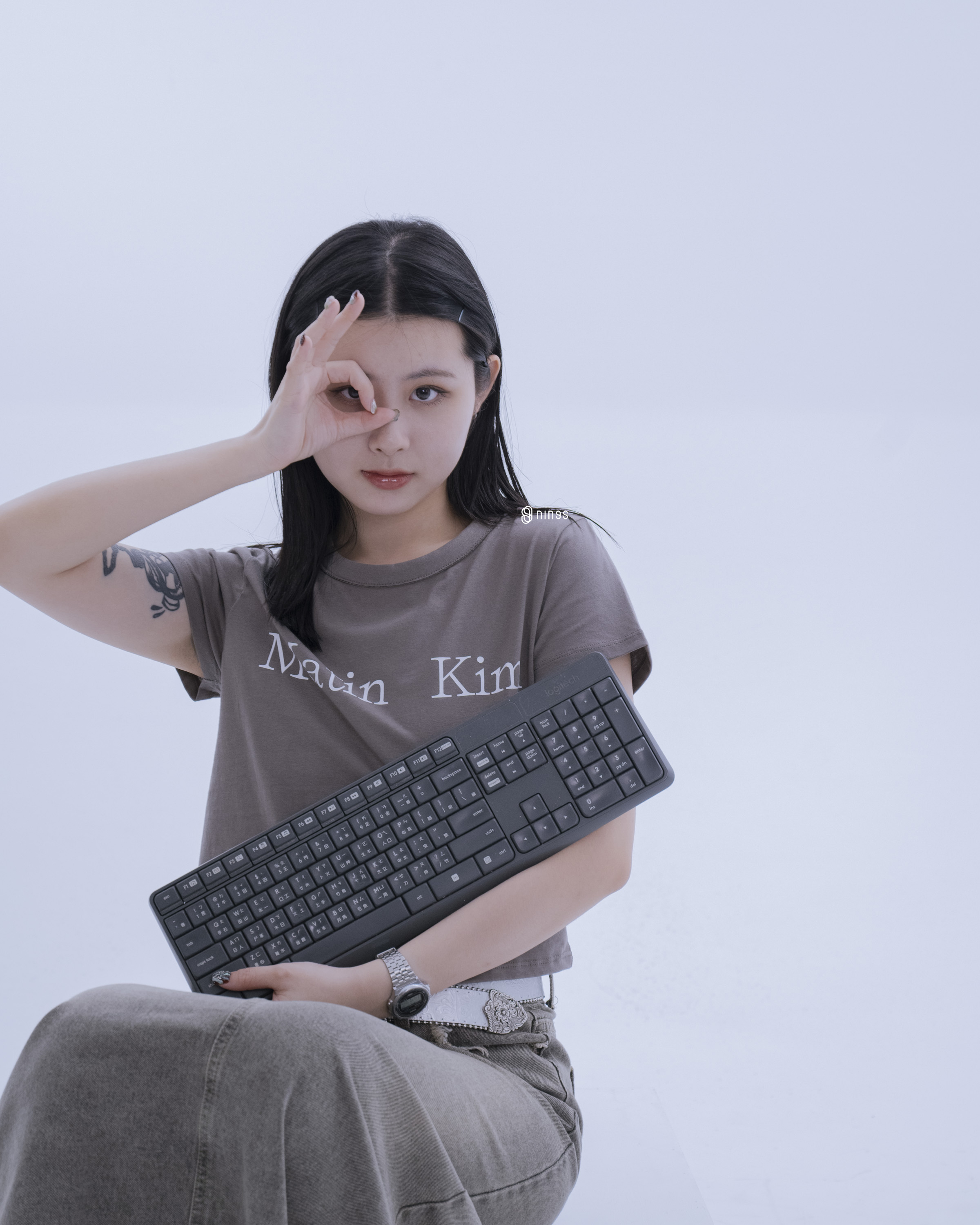 【零碼】MATIN KIM LOGO CROP TEE 經典款 短版 MK2335TS041