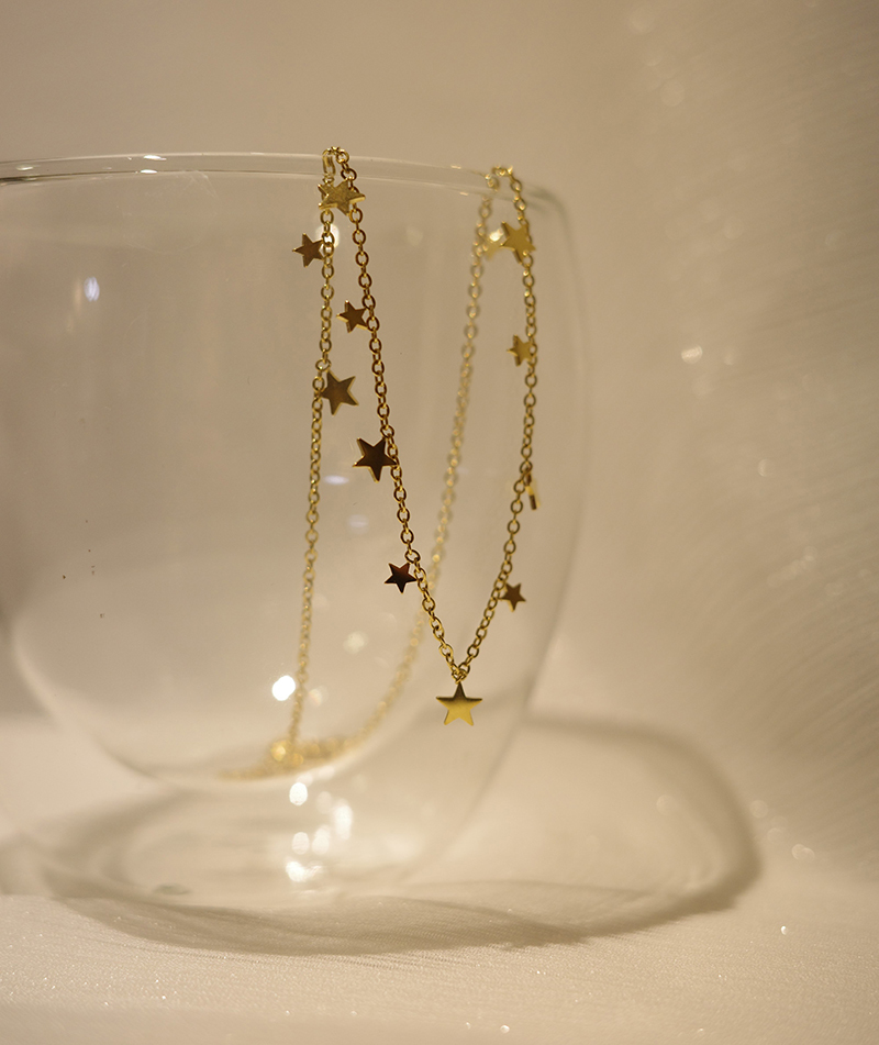 The brightest star in heart│項鍊│鈦鋼│18K 鍍金系列*
