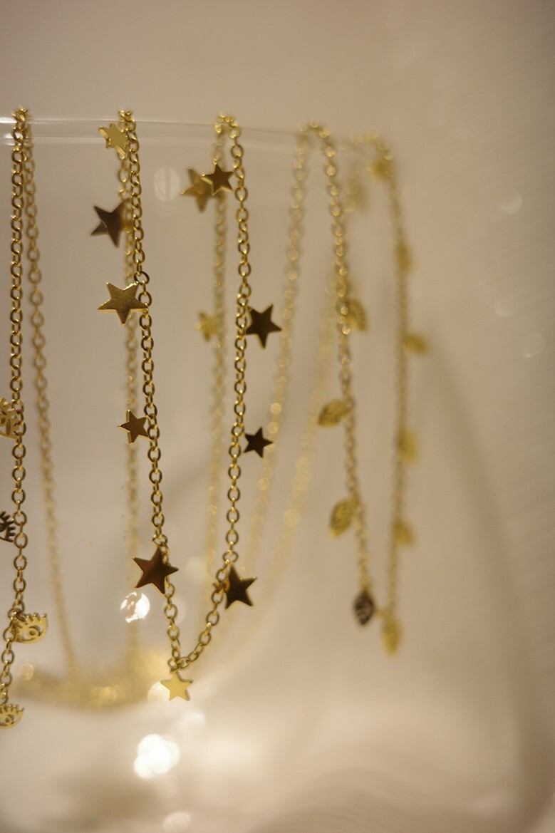 The brightest star in heart│項鍊│鈦鋼│18K 鍍金系列*