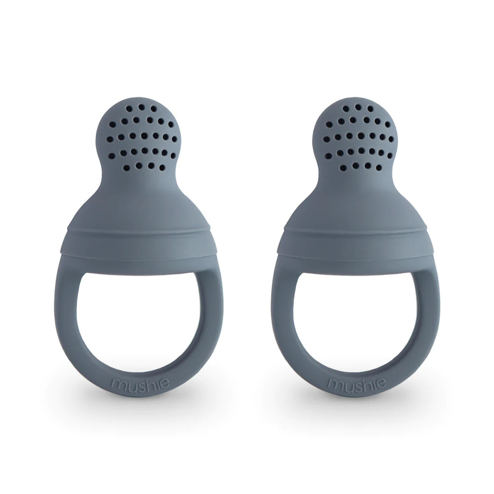 美國mushie 矽膠食物學習棒(2入)-Tradewinds