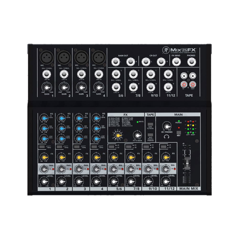 Mackie Mackie / Mix12FX 類比混音機 — 三峽錄音 / 音響｜YA! 玩音樂